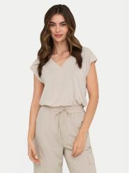 ONLY T-Shirt Free 15287041 Beżowy Regular Fit. Brązowe t-shirty damskie Only, xl, bez wzorów, z syntetyku, bez kołnierzyka. Za 99.99 zł.