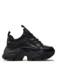Buffalo Sneakersy Binary C 1636005 Czarny. Czarne obuwie sportowe damskie Buffalo, ze skóry, bez zapięcia. Za 459.99 zł.