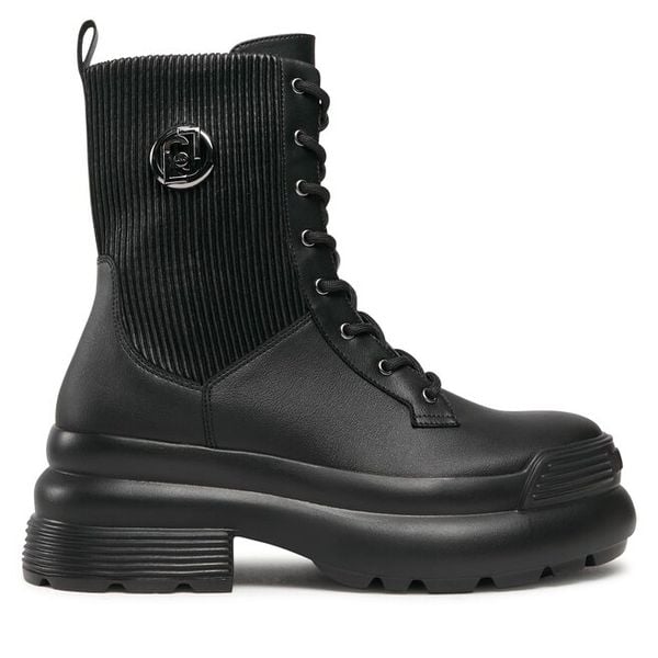 Trzewiki Liu Jo. Czarne botki damskie Liu Jo, bez obcasa, na płaskiej podeszwie, bez zapięcia. Za 749.99 zł.