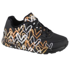 Buty do chodzenia sneakersy damskie Skechers Uno-Metallic Love. Białe obuwie sportowe damskie Skechers, bez zapięcia, trekkingowe. Za 399.99 zł.