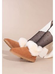 Gooce Skórzane botki zimowe "Fury" w kolorze jasnobrązowym rozmiar: 37. Brązowe botki damskie Gooce, na zimę, ze skóry, bez obcasa, bez zapięcia. Za 173.99 zł.