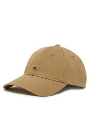 Tommy Hilfiger Czapka z daszkiem Essential Flag Soft Cap AW0AW17632 Beżowy. Brązowe czapki z daszkiem damskie Tommy Hilfiger, bez wzorów, z bawełny. Za 119.99 zł.