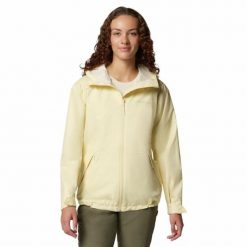 Kurtka przeciwdeszczowa damska Columbia Inner Limits III Jacket. Żółte kurtki damskie Columbia, bez wzorów, bez kaptura. Za 514.90 zł.