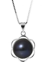 Pearline Srebrny naszyjnik z zawieszką - dł. 42 cm rozmiar: onesize. Czarne naszyjniki damskie Pearline, z perłą, srebrne. Za 252.99 zł.
