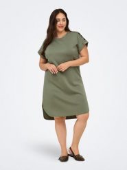 ONLY Carmakoma Sukienka w kolorze khaki rozmiar: XS-40/42. Brązowe sukienki damskie Only Carmakoma, z aplikacjami, bez ramiączek. Za 101.70 zł.