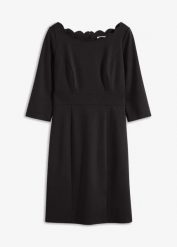 Sukienka ołówkowa z dzianiny punto di roma. Czarne sukienki damskie bonprix, bez wzorów, z dzianiny, eleganckie, bez ramiączek. Za 144.99 zł.