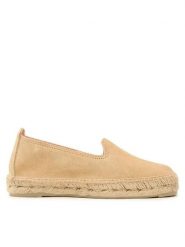 Manebi Espadryle Suede Flat Espadrilles Beżowy. Brązowe espadryle damskie Manebi, bez wzorów, ze skóry, bez obcasa. Za 379.99 zł.