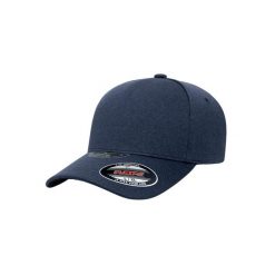 Czapka Flexfit Unipanel Melange. Niebieskie czapki z daszkiem damskie FLEXFIT, bez wzorów, z elastanu. Za 105.90 zł.