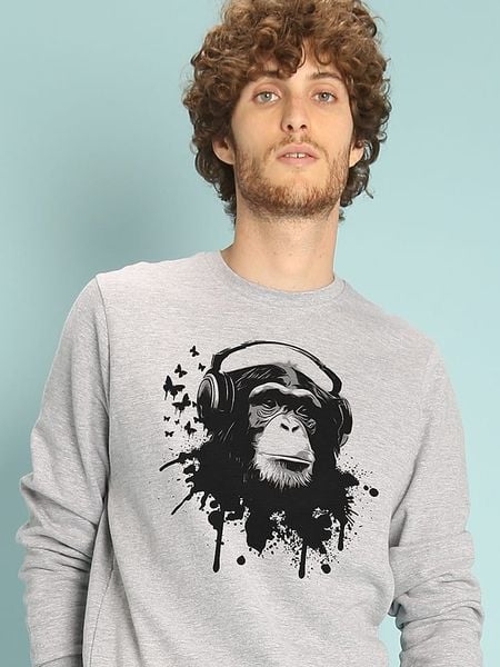 WOOOP Bluza "Creative Monkey" w kolorze szarym rozmiar: XS. Szare bluzy damskie Wooop, xs, bez wzorów, bez kaptura. Za 107.37 zł.