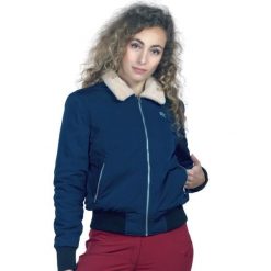 Kurtka damska Flags&Cup Zealandia. Niebieskie kurtki damskie FLAGS&CUP, bez wzorów, bez kaptura. Za 429.00 zł.