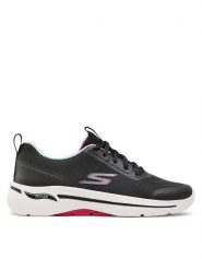 Skechers Sneakersy Go Walk Arch Fit 124868/BKHP Czarny. Czarne obuwie sportowe damskie Skechers, z materiału, bez zapięcia. W wyprzedaży za 339.99 zł.