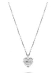 S.Oliver Srebrny naszyjnik z zawieszką - dł. 47 cm rozmiar: onesize. Szare naszyjniki damskie S.Oliver, z cyrkonią, srebrne. Za 173.99 zł.