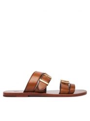 Polo Ralph Lauren Klapki 818P01589001 Brązowy. Brązowe klapki damskie Polo Ralph Lauren, bez wzorów, ze skóry, bez obcasa, bez zapięcia. Za 1,499.00 zł.