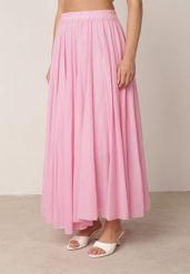 Różowa Spódnica Bawełniana o Rozkloszowanym Kroju z Kieszeniami Nephise. Czerwone spódnice damskie Born2be, do pracy, uniwersalny, bez wzorów, z bawełny, biznesowe, maxi. Za 149.99 zł.