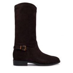 Kozaki MICHAEL Michael Kors. Brązowe kozaki damskie MICHAEL Michael Kors, bez obcasa, na płaskiej podeszwie, bez zapięcia. Za 1,129.00 zł.