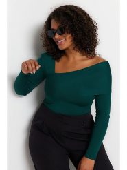 Trendyol Sweter w kolorze zielonym rozmiar: XL. Zielone swetry klasyczne damskie Trendyol, xl, bez kołnierzyka. Za 78.99 zł.