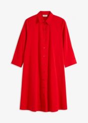 Szmizjerka z mocnej popeliny. Zielone sukienki damskie bonprix, bez wzorów, eleganckie, bez ramiączek. Za 139.99 zł.