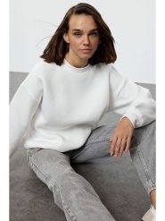 Trendyol Bluza w kolorze białym rozmiar: M. Białe bluzy damskie Trendyol, m, bez wzorów, z bawełny, bez kaptura. Za 65.85 zł.