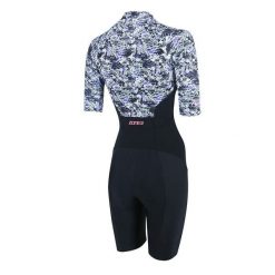 Kombinezon triathlonowy damski ZONE3 Lava Short Sleeve Trisuit. Czarne kombinezony damskie ZONE3, m, bez wzorów, sportowe, bez kołnierzyka, bez ramiączek. Za 1,099.00 zł.