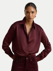 LAUREN RALPH LAUREN Koszula 200B27610008 Bordowy Relaxed Fit. Czerwone koszule damskie Lauren Ralph Lauren, xs, bez wzorów, z syntetyku, bez kołnierzyka, bez ramiączek. Za 769.99 zł.