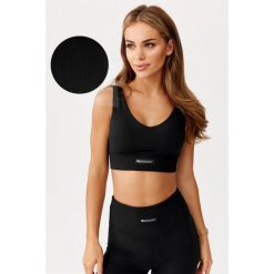 Stanik sportowy fitness Rough Radical Sports Bra Harmony. Czarne biustonosze sportowe damskie ROUGH RADICAL, bez wzorów. W wyprzedaży za 118.92 zł.