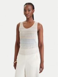 Guess Sweter W6GR08 Z0589 Beżowy Regular Fit. Brązowe swetry klasyczne damskie Guess, s, z wiskozy, bez kołnierzyka. Za 329.99 zł.