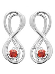 L'Atélier Précieux Srebrne kolczyki-wkrętki z cyrkoniami rozmiar: onesize. Szare kolczyki damskie l'Atelier precieux, z cyrkonią, srebrne. Za 126.99 zł.