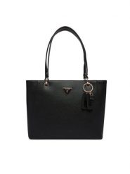 Guess Torebka Noelle II HWZG96 72250 Czarny. Czarne shopper bag Guess, z aplikacjami, ze skóry, bez dodatków. Za 679.99 zł.