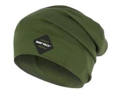 SENSOR Czapka MERINO ACTIVE safari-M. Zielone czapki damskie Sensor, bez wzorów, z materiału. Za 83.90 zł.