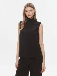 Calvin Klein Bluzka K20K206376 Czarny Regular Fit. Czarne bluzki damskie Calvin Klein, bez wzorów, z syntetyku, bez kołnierzyka, bez ramiączek. Za 519.99 zł.