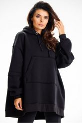 Bluza damska oversize z kapturem bawełna premium czarna. Czarne bluzy damskie Infinite You, l, z aplikacjami, z bawełny, z kapturem. Za 299.00 zł.