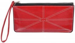 Portfel damski, saszetka czerwony SF-1703 RED. Czerwone nerki i saszetki damskie inny, bez wzorów, ze skóry ekologicznej. Za 19.50 zł.