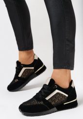 Czarne Sneakersy Lauri. Czarne obuwie sportowe damskie Born2be, bez zapięcia. Za 99.99 zł.