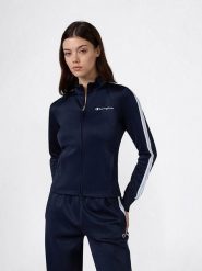 Champion Bluza w kolorze granatowym rozmiar: XL. Niebieskie bluzy damskie Champion, xl, bez wzorów, z bawełny, bez kaptura. Za 136.13 zł.