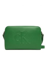 Calvin Klein Jeans Torebka Sculpted Ew Camera Bag LV04K3036G Zielony. Zielone listonoszki damskie Calvin Klein Jeans, bez wzorów, z jeansu, bez dodatków. Za 249.99 zł.