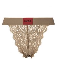 HUGO Figi klasyczne 50535071 Beżowy. Brązowe figi Hugo, bez wzorów, z syntetyku. Za 89.99 zł.