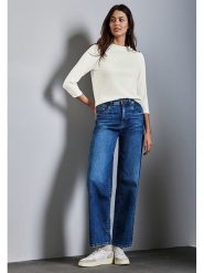 Street One Sweter w kolorze kremowym rozmiar: 34. Brązowe swetry klasyczne damskie Street One, ze splotem, bez kołnierzyka. Za 87.81 zł.