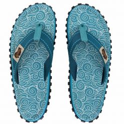 Japonki damskie GUMBIES ISLANDER FLIP-FLOPS. Niebieskie klapki damskie Gumbies, bez wzorów, bez obcasa, bez zapięcia. Za 89.99 zł.