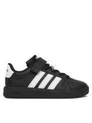 Adidas Sneakersy Grand Court 3.0 El C KJ4369 Czarny. Czarne buty sportowe chłopięce Adidas, ze skóry, bez zapięcia. Za 169.99 zł.