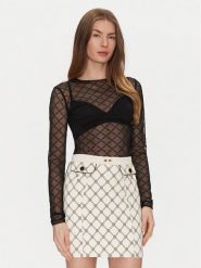 Elisabetta Franchi Body BO-021-51E2-V260 Czarny Slim Fit. Czarne body i gorsety Elisabetta Franchi, bez wzorów, z syntetyku. Za 559.99 zł.