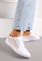 Białe Tenisówki z Ażurowymi Bokami Ariemessa. Białe obuwie sportowe damskie Born2be, na lato, bez zapięcia, tenisowe. Za 34.99 zł.