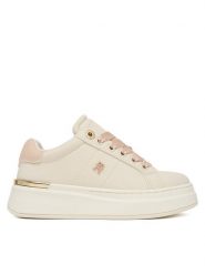Tommy Hilfiger Sneakersy T3A9-34253-1355 M Écru. Buty sportowe dziewczęce Tommy Hilfiger, bez wzorów, ze skóry, bez zapięcia. Za 399.99 zł.