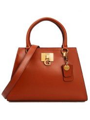 Guess Torebka w kolorze pomarańczowym - 35 x 24 x 9,5 cm rozmiar: onesize. Pomarańczowe torebki klasyczne damskie Guess, z materiału, przez ramię, bez dodatków. Za 505.13 zł.