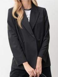 Marynarka - szary. Szare marynarki i żakiety damskie Sinsay, l, bez wzorów. Za 59.99 zł.