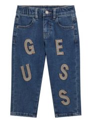 Guess Jeansy N5YA04 D4CA0 Niebieski Regular Fit. Niebieskie jeansy chłopięce Guess, z bawełny. Za 149.99 zł.