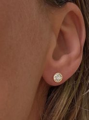 DIA DIAMONDS Pozłacane kolczyki-wkrętki z diamentami rozmiar: onesize. Żółte kolczyki damskie DIA DIAMONDS, z diamentem, pozłacane. Za 391.45 zł.