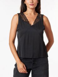 Scotch & Soda Bluzka w kolorze czarnym rozmiar: M. Czarne bluzki damskie Scotch & Soda, m, bez wzorów, z koronki, bez kołnierzyka, bez ramiączek. Za 96.60 zł.