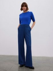 BGN Spodnie w kolorze niebiesko-czarnym rozmiar: 40. Czarne spodnie materiałowe damskie BGN, bez wzorów, z materiału. Za 139.87 zł.