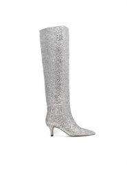 Jenny Fairy Kozaki ELEA LS6022-01 Srebrny. Szare kozaki damskie Jenny Fairy, z syntetyku, bez obcasa, na szpilce, bez zapięcia. Za 249.99 zł.