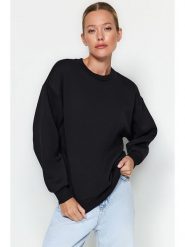 Trendyol Bluza w kolorze czarnym rozmiar: M. Czarne bluzy damskie Trendyol, m, bez wzorów, z bawełny, bez kaptura. Za 60.99 zł.